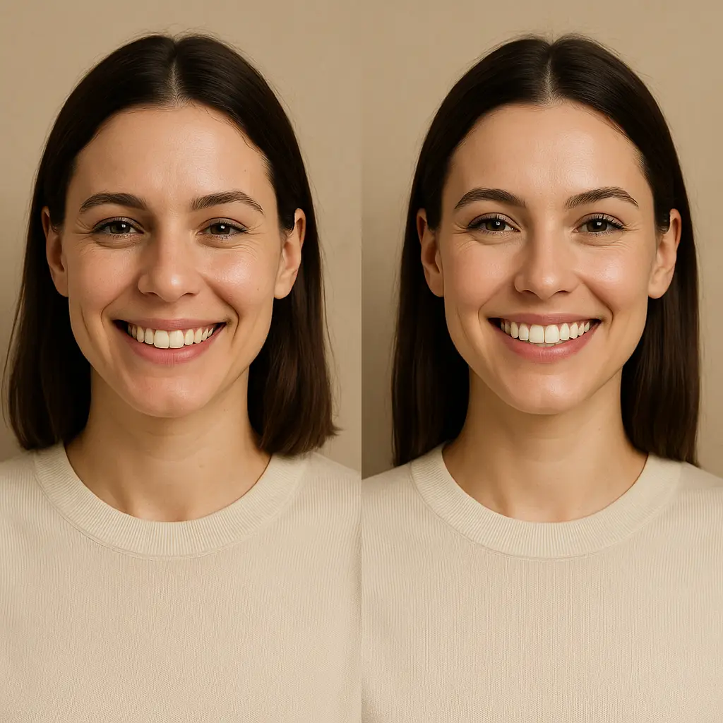 Smile transformation comparison